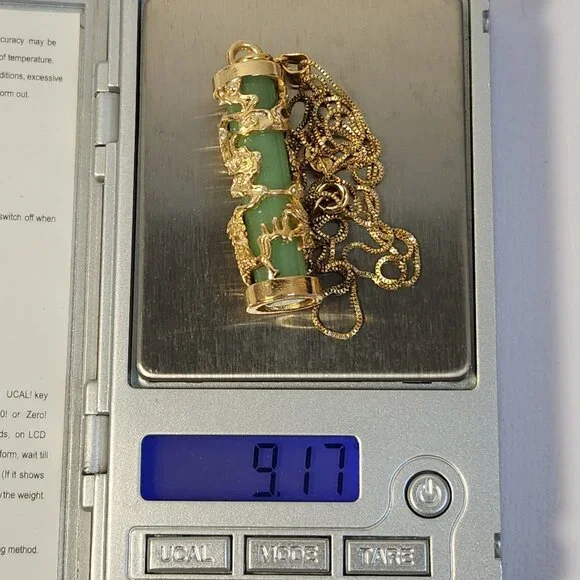 Multi Colors Available!  925 Jade Style Glow in the Dark Pendant 18" 925 Chain - Picture 14 of 16